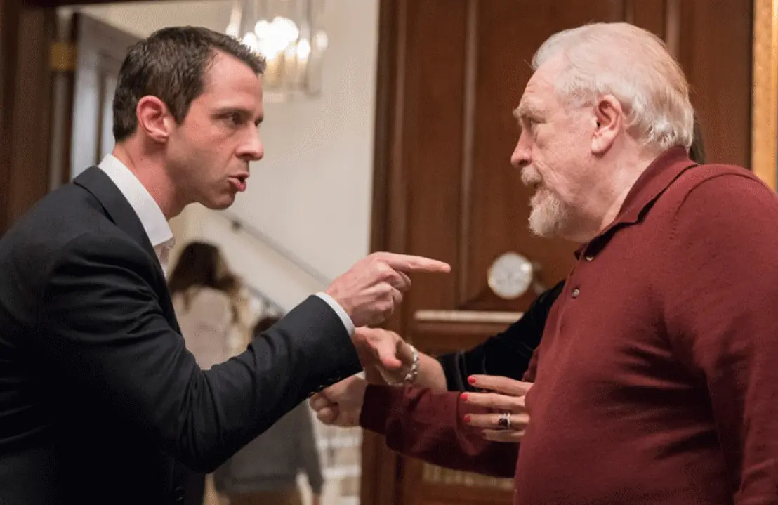 Kendall Roy confronts his father Logan Roy