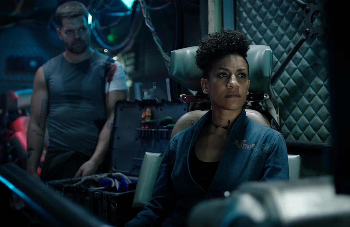A scene from the dystopian TV show, The Expanse.