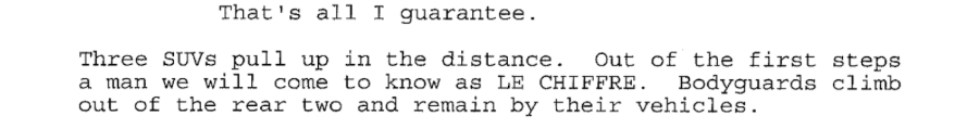 Excerpt from Casino Royale