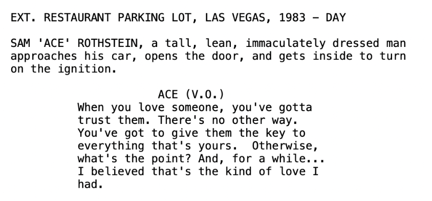 Excerpt from Casino.