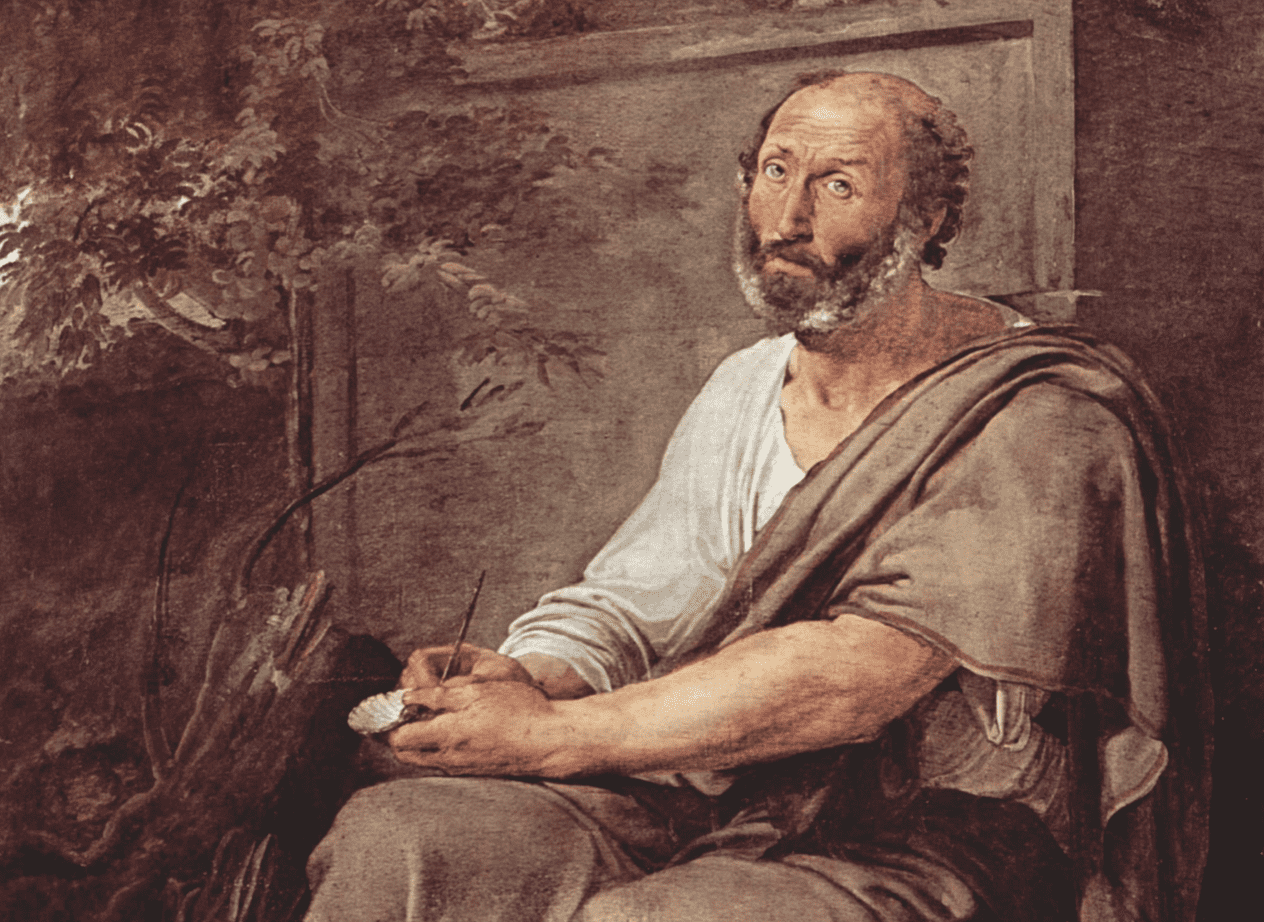 A picture of the philosopher Aristotle.